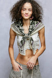 Floral Patterned Multi Style Wrap Scarf: CREAM MULTI / OS