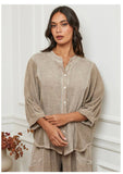 100% Linen Shirt REF. 9230: Beige