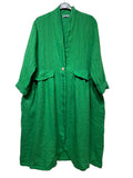 1142 SPRING SUMMER CLOTHING LINEN JACKET: MUSTARD
