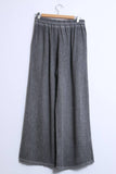 Bootcut Cotton Linen Pants 2 Pockets 20532: 50% linen - 50% cotton / Green / One size