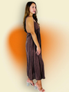 REF 72202 100% LINEN CHEST STYLE DRESS: White