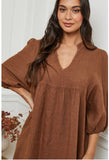 100% linen dress REF. 1109: Khaki