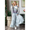 WASHED WIDE LEG RUFFLED HEM PANTS: BLACK / S-M-L-XL(2-2-2-2)