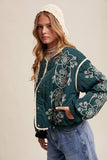 Embroidered Quilted Western Jacket LJ0260: Plum / S