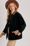 CORDUROY BUTTON DOWN BARN COAT INNER PLAID: CAMEL / L