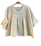 Cotton V Neck OS 3/4 Bell Slv Top KTK416: One Size