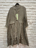 Jacket 62411 100% linen made in Italy: Bordeaux
