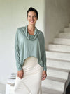 Dolman Cowl Top: Moss / O/S