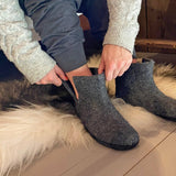 BIDI Unisex Felt Slipper Boot EU37-EU45: Navy Blue / EU37 (UK4)