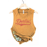 DARLIN GRAPHIC TANK TOP: Mineral Mustard / S-M-L-XL(1-2-2-1)