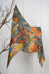 Silk Modal Scarf  luxurious fabric blend - Green