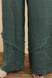 100% Linen Trousers REF. 5105: Duck Green