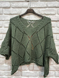 1962 Cotton Knit Sweater: Persimmon