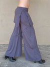 Wide Leg Panel Pants: Brass / L