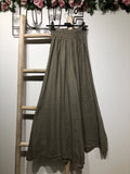 Flared linen trousers 66031 100%LINEN: Moutarde