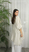 REF 83591 OVERSIZE BLOUSE 100% LINEN: CAMEL