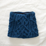 HIRA Cable Handknit Wool Lined Neckwarmer Scarf: Mustard Yellow