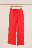 100% Linen Trousers REF. 82750: Duck Green