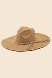 Intricate Straw Weave Sun Hat: SA