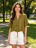 Linen shirt REF. 7359: Vert Canard