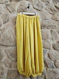 REF30581 BALLOON STYLE TROUSERS 100% LINEN: Brown