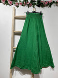 Flared linen trousers 66031 100%LINEN: Moutarde