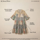 Timeless Long Jhabla Dress - Elegant & Chic (NEW COLOR WAY) : SAND / REGULAR (S-M-L-XL 2-2-2-1)
