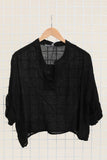 Linen top v-neck 23100 100% linen: Lillas