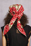Floral Patterned Multi Style Wrap Scarf: ORANGE MULTI / OS