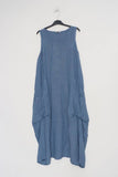 Sleeveless long dress REF. 8466: Blue Jeans