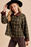 TARTAN BARN JACKET: SEPIA / M