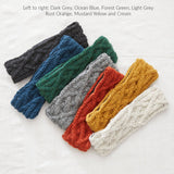 PESHA Cable Knit Wool Lined Earwarmer Headband: Light Grey