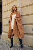 Comfy Oversized Waffle Knit Collared Jacket: Dark Grey