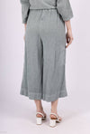 Mid-Length Linen Pants 20570: Khaki