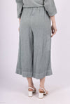 Mid-Length Linen Pants 20570: Green