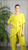 REF 17351 100% LINEN SET: KHAKI