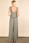 NP70810-Casual Ribbed Knit Sleeveless Jumpsuit: BLACK / S-M-L/2-2-2