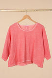 TOP 3791 90% COTTON 10% LINEN: KAKI