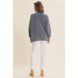 MINERAL-WASHED OPEN FRONT COTTON SWEATER CARDIGAN: ANTIQUE WINE / S