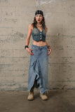 DENIM VEST S10471: DARK DENIM / MEDIUM\