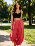 100% Linen Trousers REF. 9530: Khaki