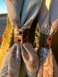 Cowhide Bandana Slides 
