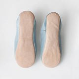 Moroccan Babouche Basic Slippers, Pearl Gray: Large