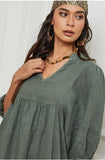 100% linen dress REF. 1109: Khaki