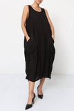 Sleeveless long dress REF. 8466: Khaki