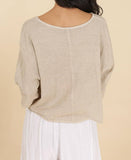 TOP 3791 90% COTTON 10% LINEN: MOUTARDE