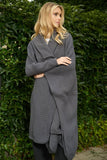 Comfy Oversized Waffle Knit Collared Jacket: Pink