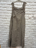 DRESS 72319 100% LINEN: KAKI