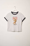 Stay Golden Tiger Graphic Tee: Heather Cloud / M