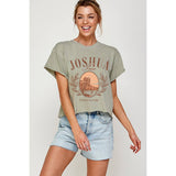 JOSHUA TREE VINTAGE GRAPHIC CROP TOP: IVORY / S